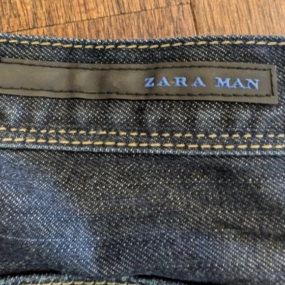 Zara men Slim fit jeans, Dark Blue Jeans Size 31 - Picture 16 of 17